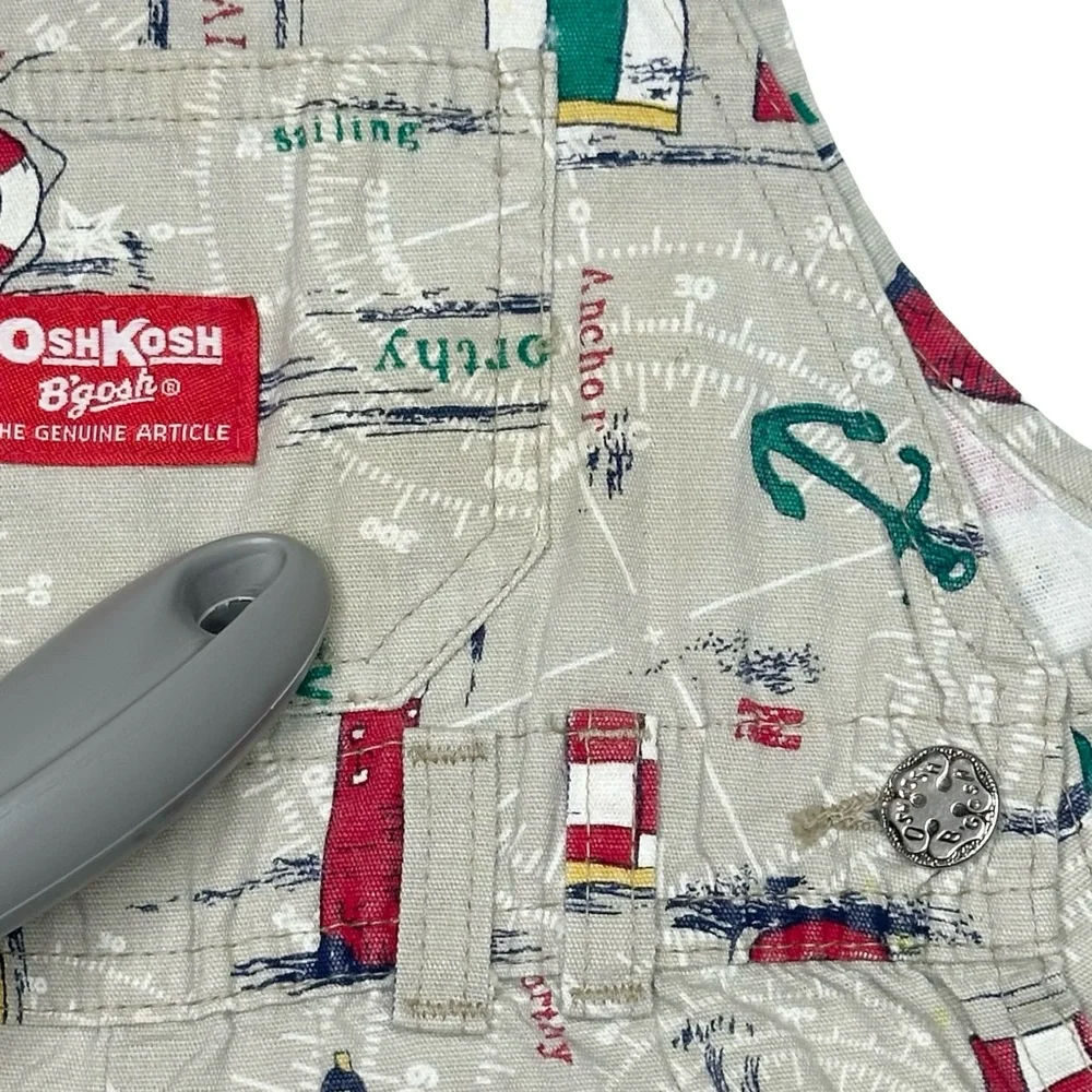 Vintage Oshkosh Nautical‎ Navigation Shorts Overalls